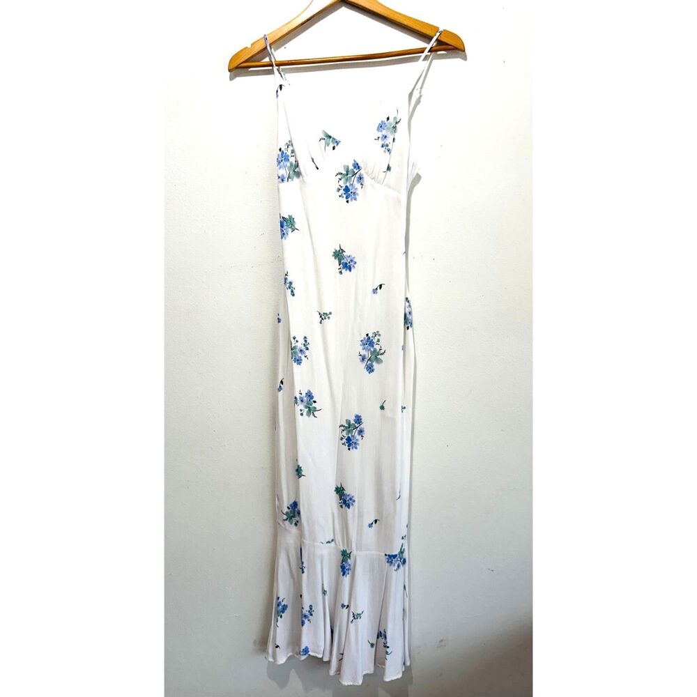Princess Polly maxi summer dress Y2K romantic ruffle blue floral feminine women2